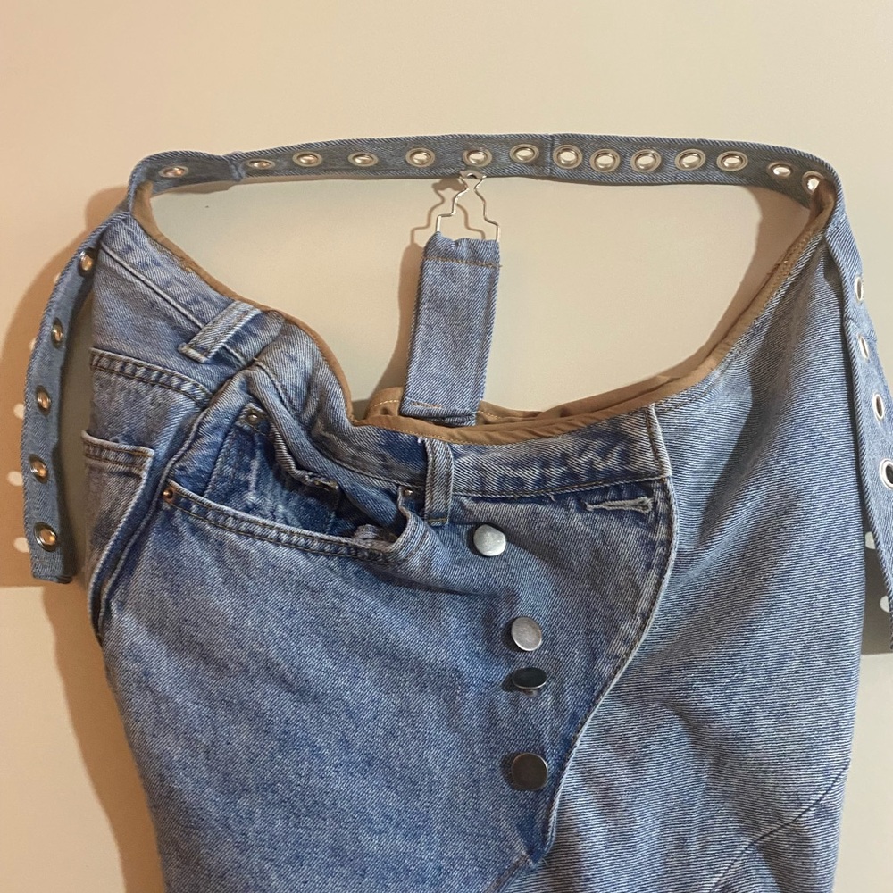 Casual Blue Women's Denim Overalls